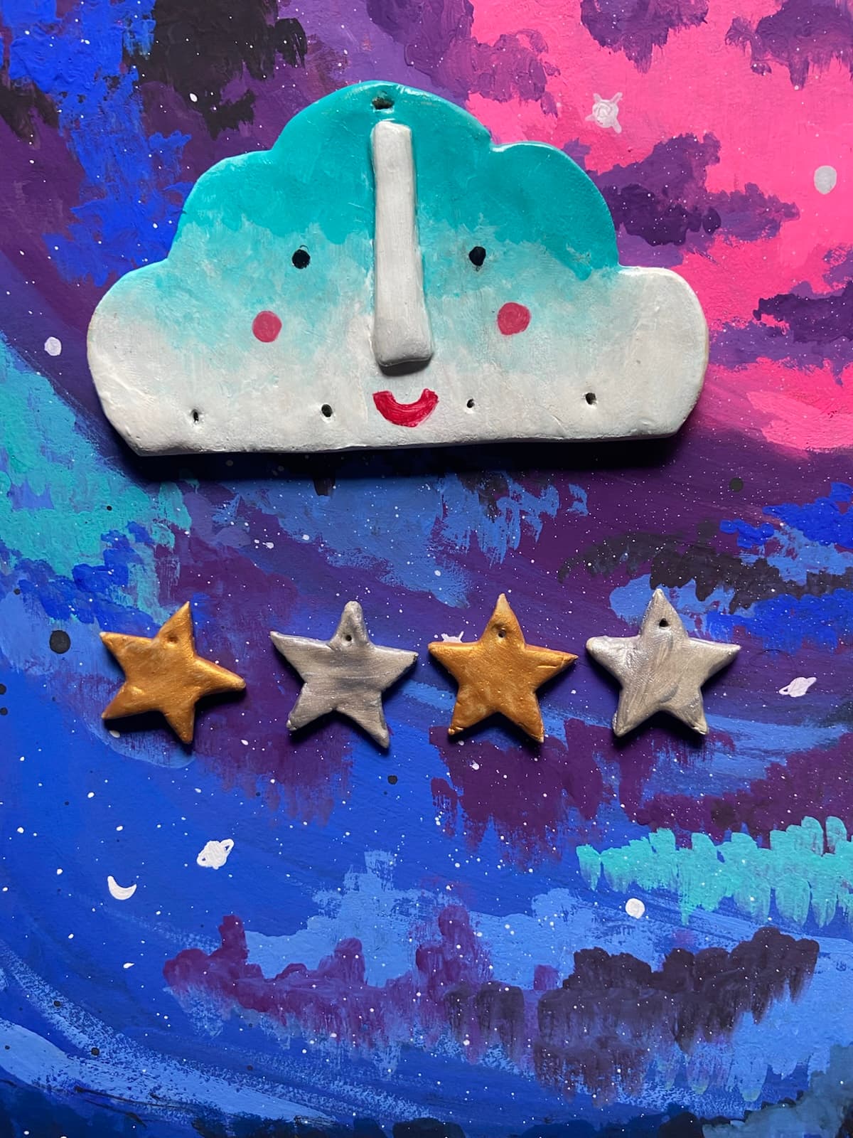 Decorative cloud artwork