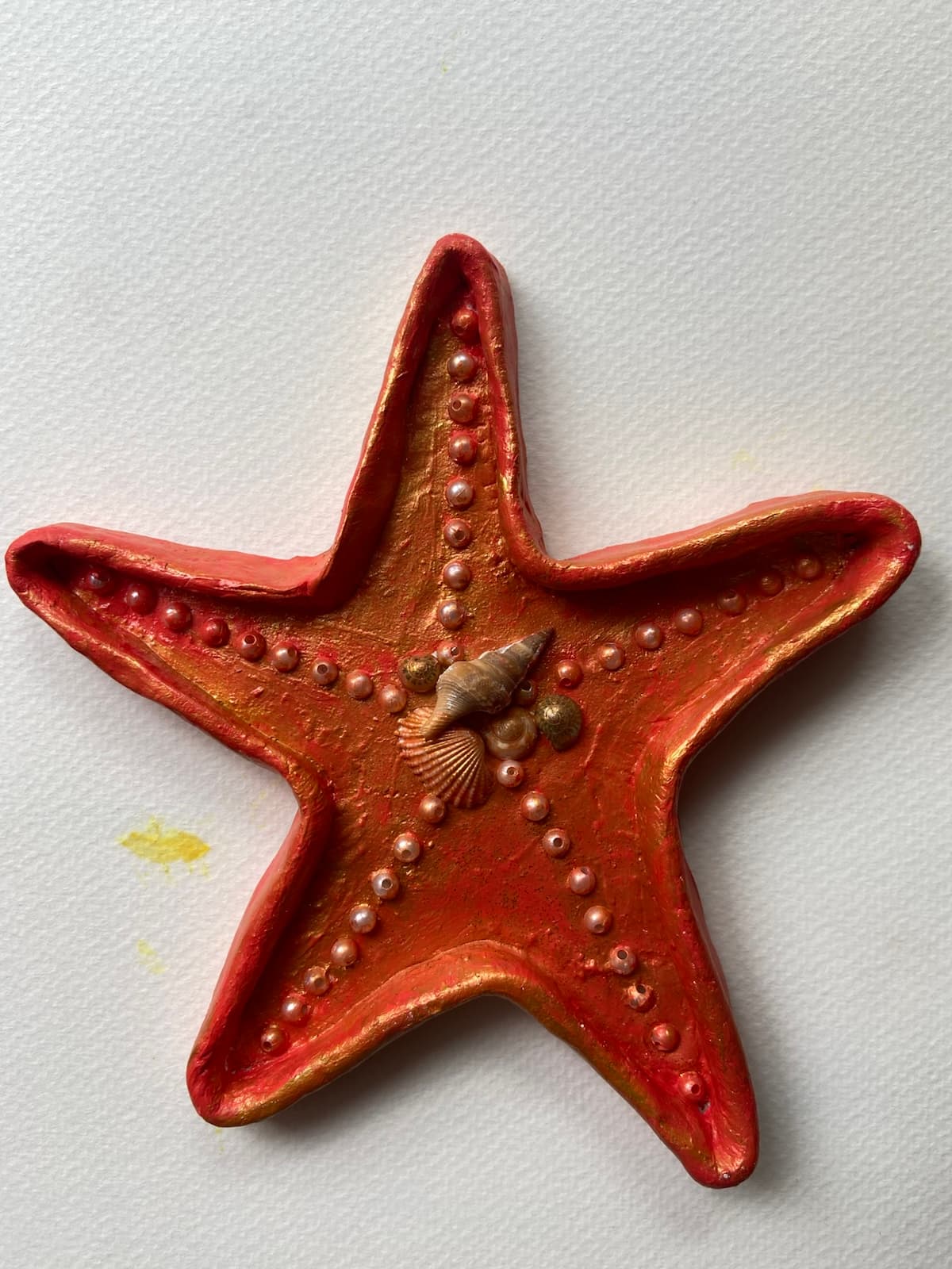 Handcrafted coral starfish